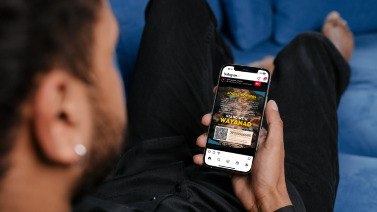Social media creative displayed on mobile screen for digital marketing campaign